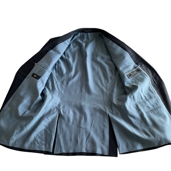 Hugo Boss Blazer Men’s 38S Pasolini Movie Navy Blue 100 Virgin Wool Classic Fit - Picture 6 of 13